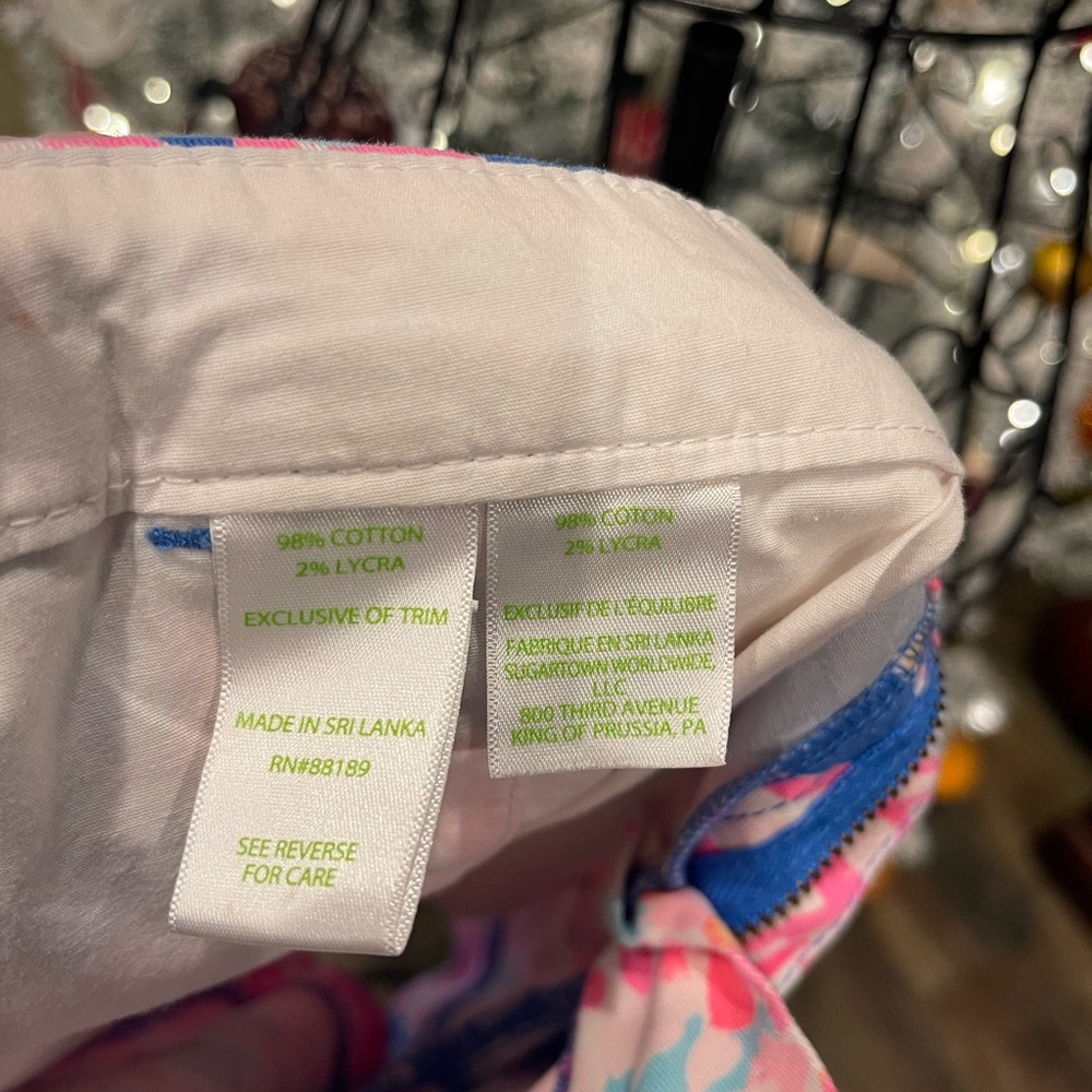 Lilly Pulitzer Pink and Blue Floral High Waist Shorts - Picture 11 of 11